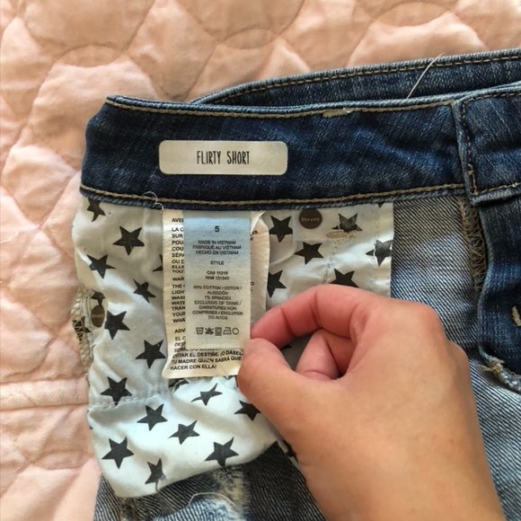 "Flirty" Stretch Jean Shorts by Garage - fits S - Picture 2 of 2